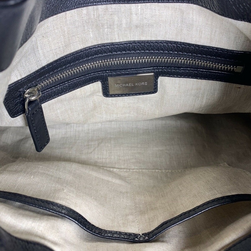 Michael Kors Tonne Black Leather Hobo Satchel Bag - Picture 2 of 3